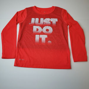Nike Boys Just Do It Dri-Fit T-Shirt Long Sleeve